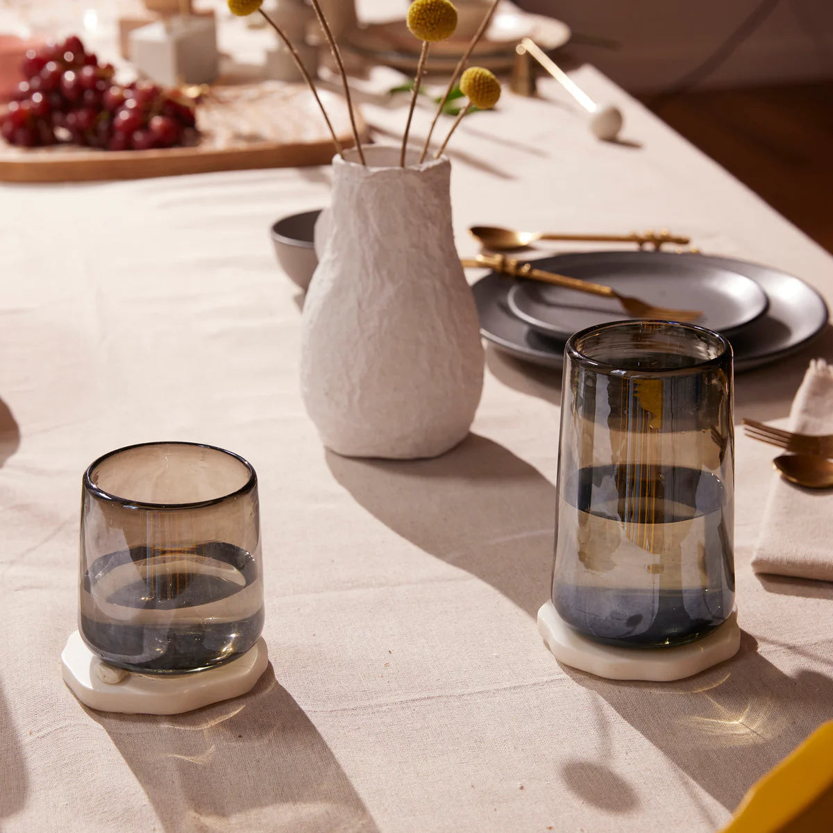 Mario Tall Smoke Luster Glass Set