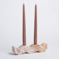Wavy Candelabra in Creamy Soapstone